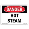 Signmission OSHA Danger Sign, Hot Steam, 14in X 10in Aluminum, 14" W, 10" H, Landscape, Hot Steam OS-DS-A-1014-L-1844